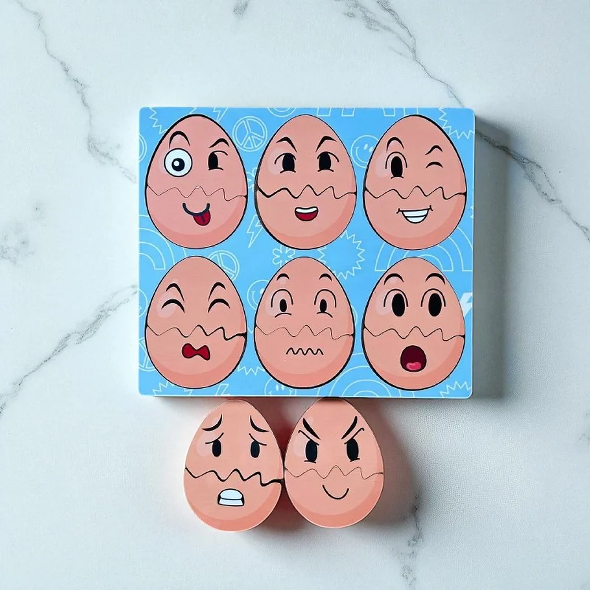 KidoThrive Feelings & Faces Matching Eggs – Emotion Recognition Puzzle for Kids