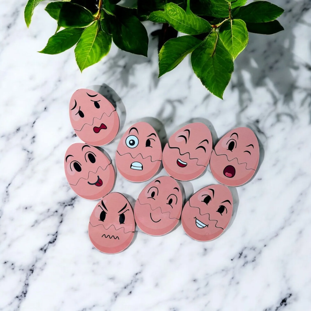 KidoThrive Feelings & Faces Matching Eggs – Emotion Recognition Puzzle for Kids