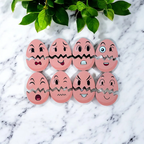 KidoThrive Feelings & Faces Matching Eggs – Emotion Recognition Puzzle for Kids